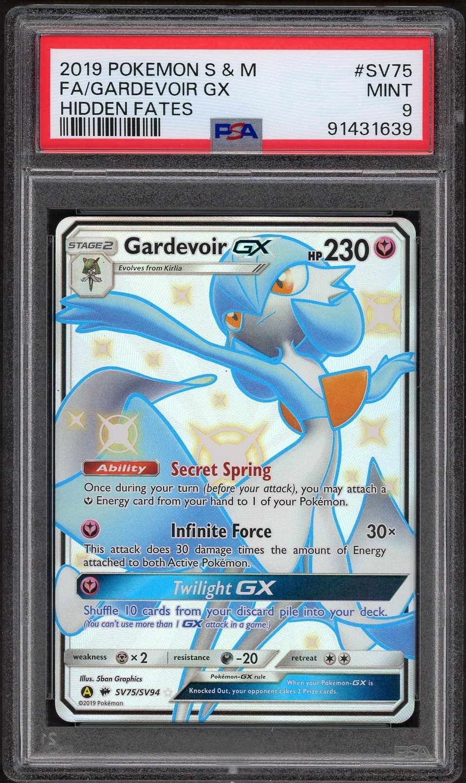 2019 Pokemon Gardevoir GX Hidden Fates - PSA 9