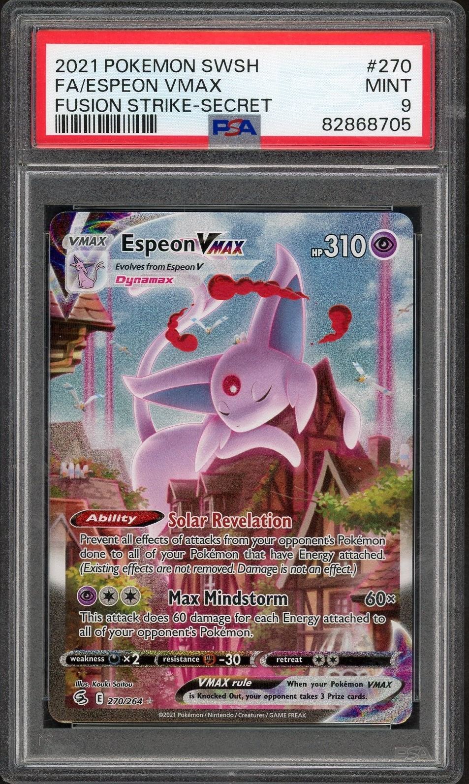 2021 Pokemon Full Art Espeon VMAX Alternate Art - PSA 9