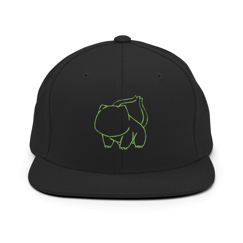 Custom Bulbsaur Snapback Hat