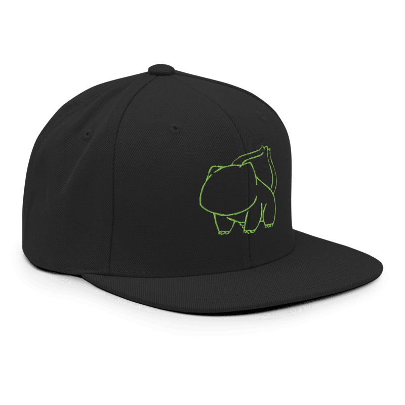 Custom Bulbsaur Snapback Hat