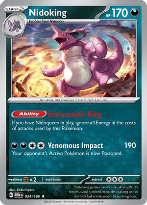 Nidoking - 034/165 (34) [SV: Scarlet and Violet 151] Holofoil
