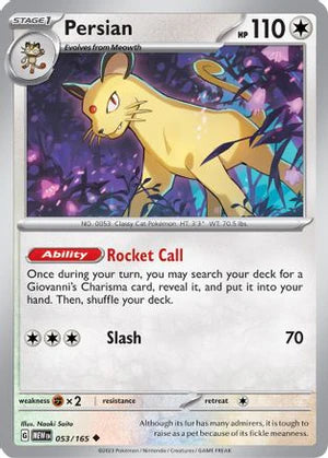 Persian (53) [SV: Scarlet and Violet 151]