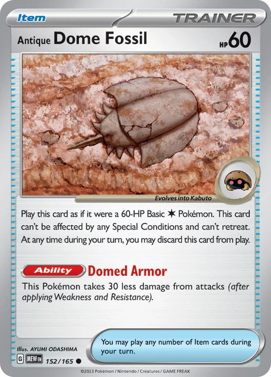 Antique Dome Fossil (152) [SV: Scarlet and Violet 151]